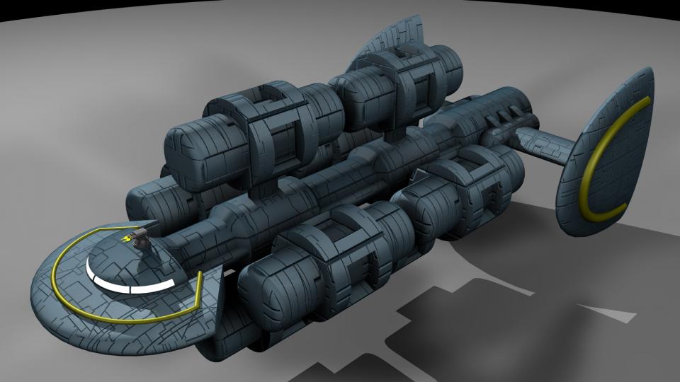 Dieses Schiff war eine größere Version des Miranu Freighter und besaß eine beeindruckende Frachtkapazität.