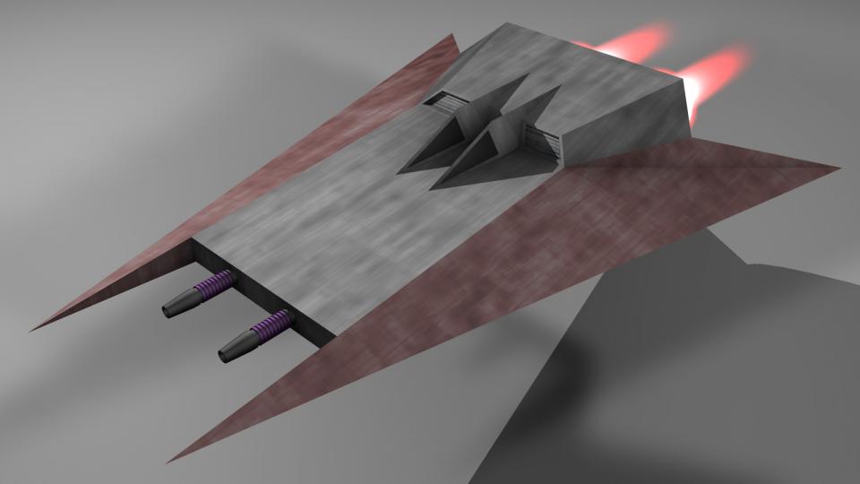 Der Heavy Fighter war das Arbeitstier der voinianischen Flotte. Zwar war er langsamer und weniger manövrierfähig als andere Jäger, dafür war er jedoch stärker bewaffnet und konnte mehr aushalten, als jeder andere Jäger im Spiel.