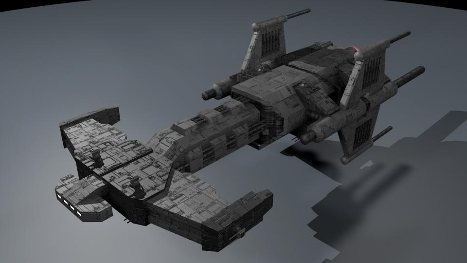 Dieses einfache Modell ist das Ergebnis einer spontanen Inspiration. Es ist zwar nicht sehr detailliert, ich mag es aber trotzdem. Es hat etwas Stargate-artiges. Erstellt Mai 2013