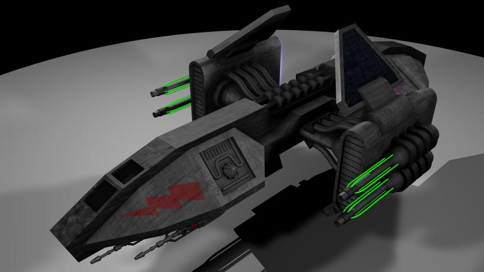 Der Helian kommt ursprünglich aus meinem EVN-TC Dark Swarm. Er ist ein Bergbauschiff der Tycho Brahe. Die großen Kanonen an der Seite sind Plasmakanonen. Sie sind im Kampf nicht sehr effektiv, können aber weniger dichte Materie, wie Fels, leicht zerstören. Erstellt Juni 2004