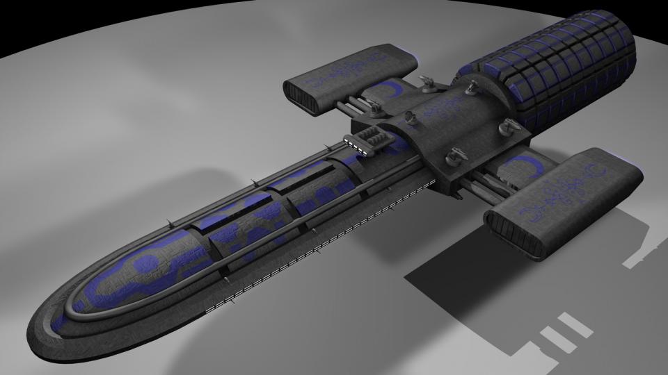 Die Stardust ist ein riesiges Schiff. Es ist nicht nur ein Bergbauschiff, sondern auch eine Erzverarbeitungsfabrik. Das Erz wird raffiniert, komprimiert und in der rotierenden Frachtsektion am Heck gelagert. Es ist außerdem das Mutterschiff für Bergbaudronen, die kleinere Erzvorkommen abbauen, welche die Verwendung von Bergbaulasern nicht rechtfertigen. Erstellt Mai 2011