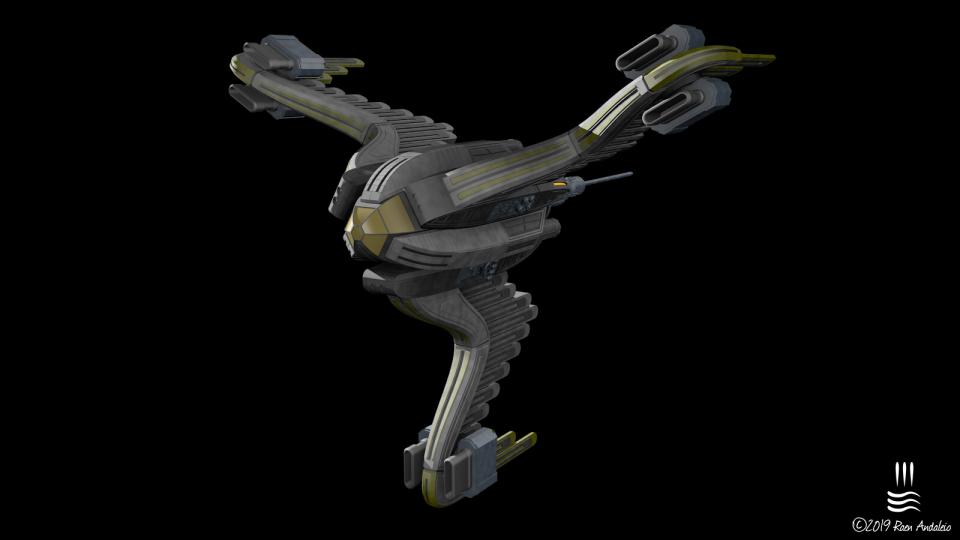 My reinterpretation of one of my favorite ships from Ambrosia Software's Escape Velocity Nova. Created November 2019